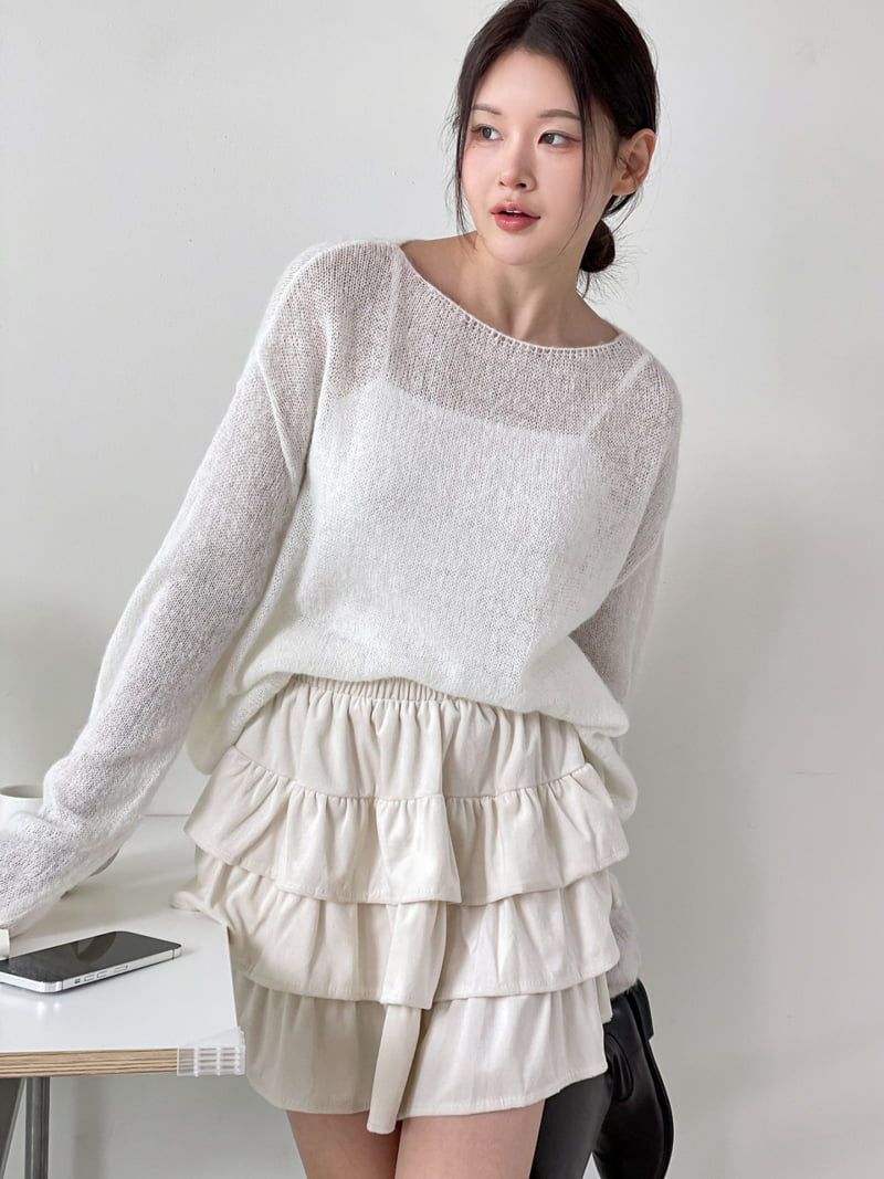 Queensmade - Korean Women Fashion - #womensfashion - Velvet Tiered Skirt - 4