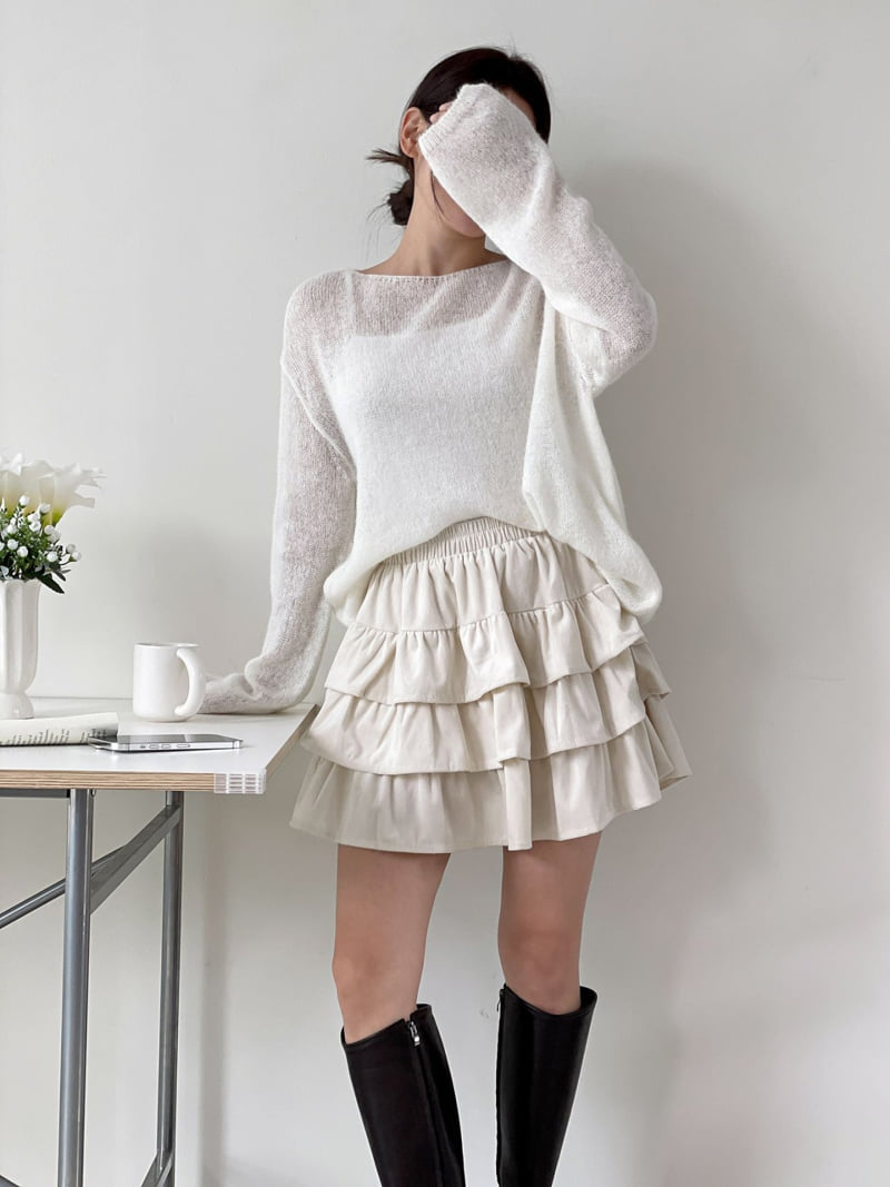 Queensmade - Korean Women Fashion - #momslook - Velvet Tiered Skirt - 8