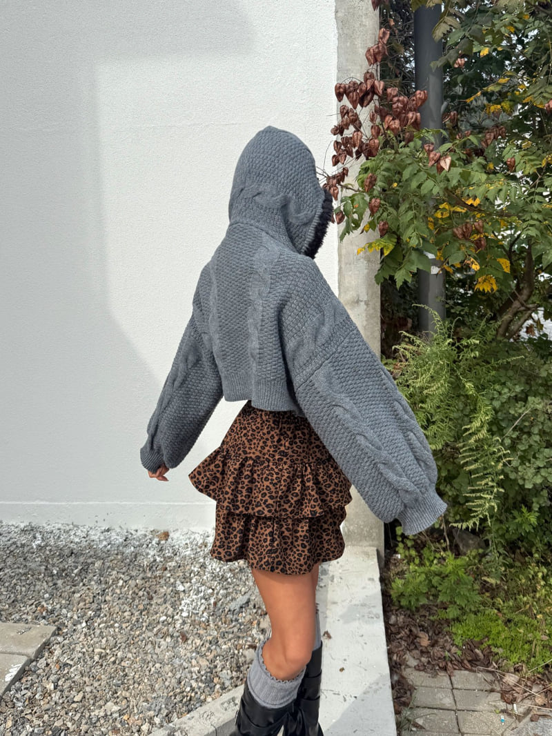 Queensmade - Korean Women Fashion - #momslook - Leopard Tiered Skirt - 7