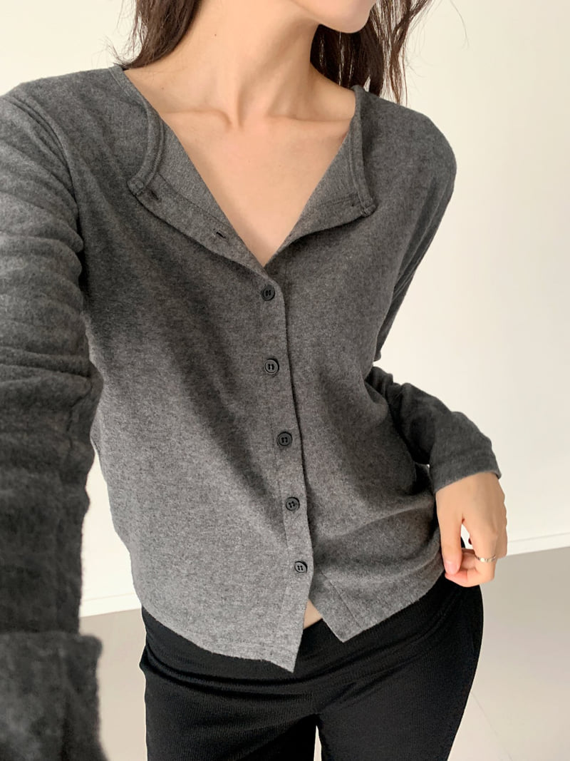 Queensmade - Korean Women Fashion - #womensfashion - Ale Fleece Cardigan - 8