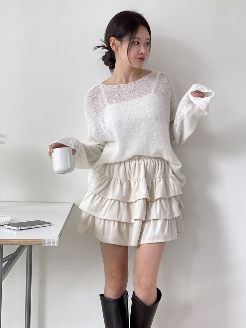 Queensmade - Korean Women Fashion - #womensfashion - Velvet Tiered Skirt