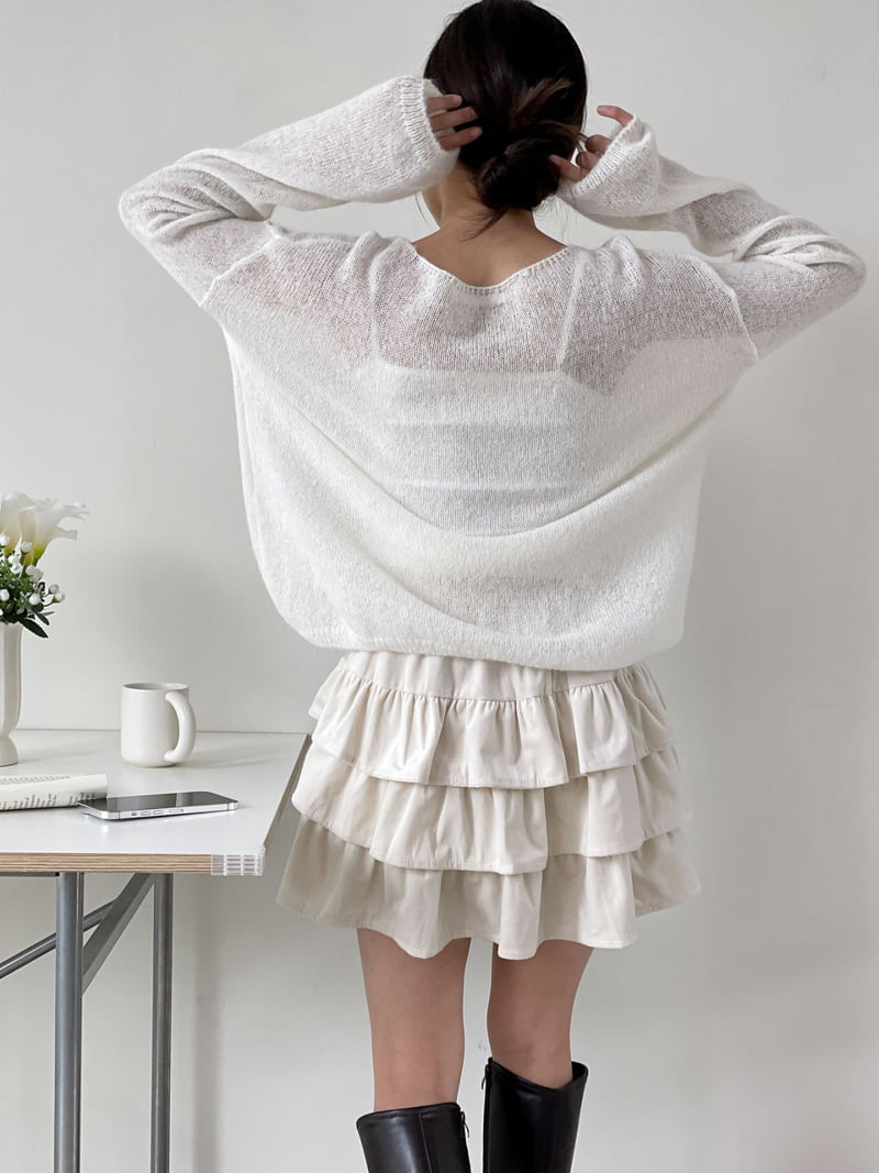 Queensmade - Korean Women Fashion - #womensfashion - Velvet Tiered Skirt - 7