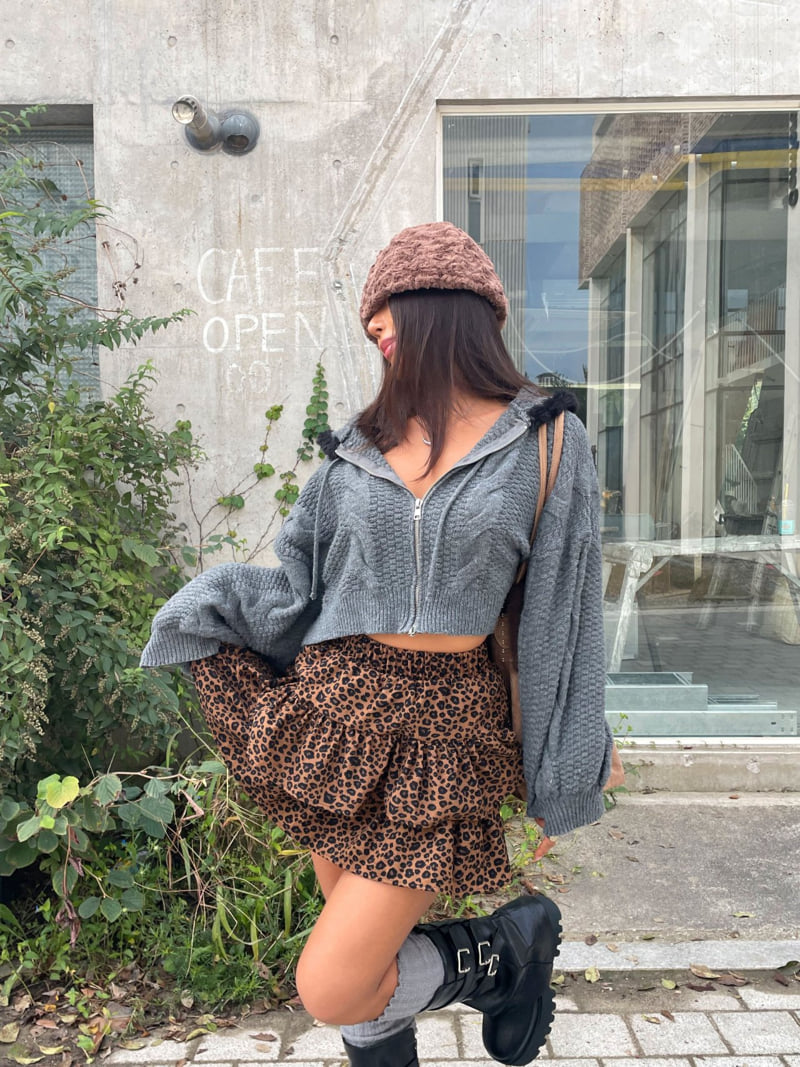 Queensmade - Korean Women Fashion - #womensfashion - Leopard Tiered Skirt - 10