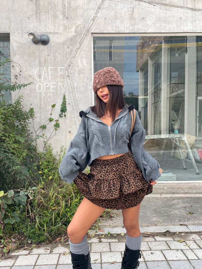 Queensmade - Korean Women Fashion - #womensfashion - Leopard Tiered Skirt - 2