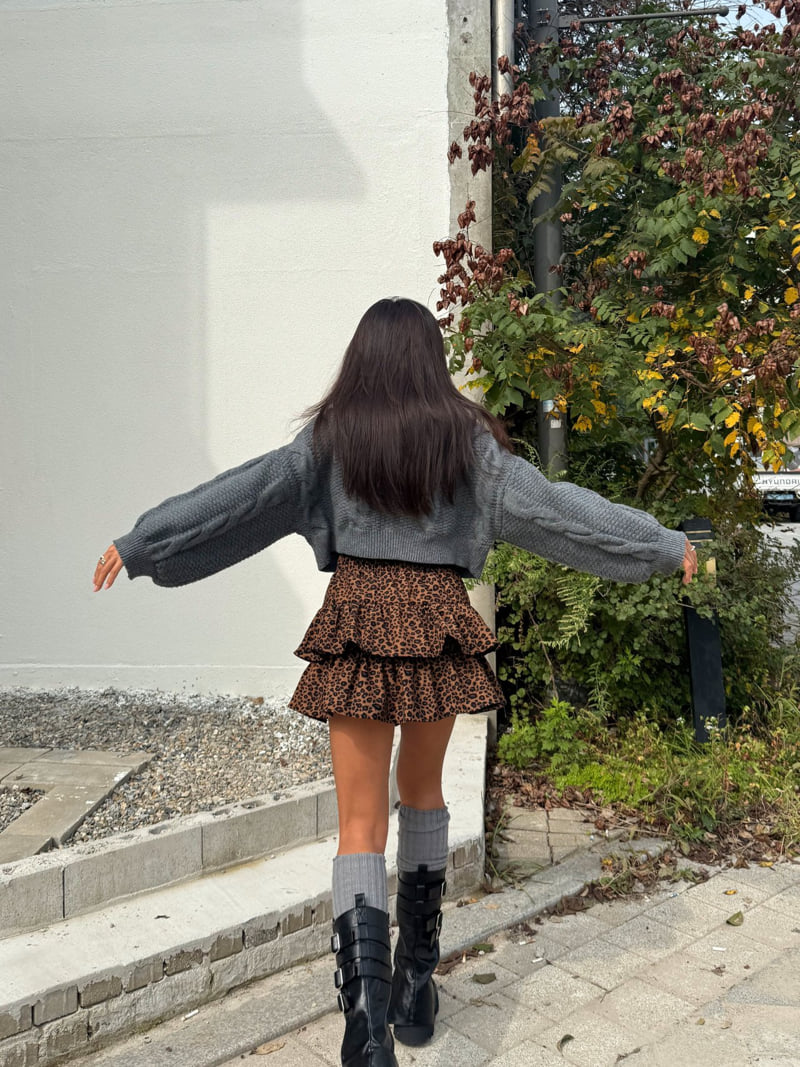 Queensmade - Korean Women Fashion - #womensfashion - Leopard Tiered Skirt - 8