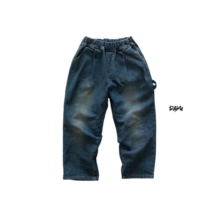 Raku - Korean Children Fashion - #Kfashion4kids - Winter Carpenter Denim Pants - 8