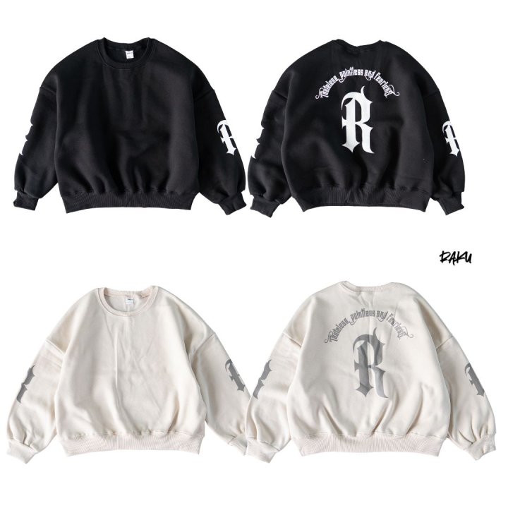 Raku - Korean Children Fashion - #fashionkids - Letter Sweatshirt
