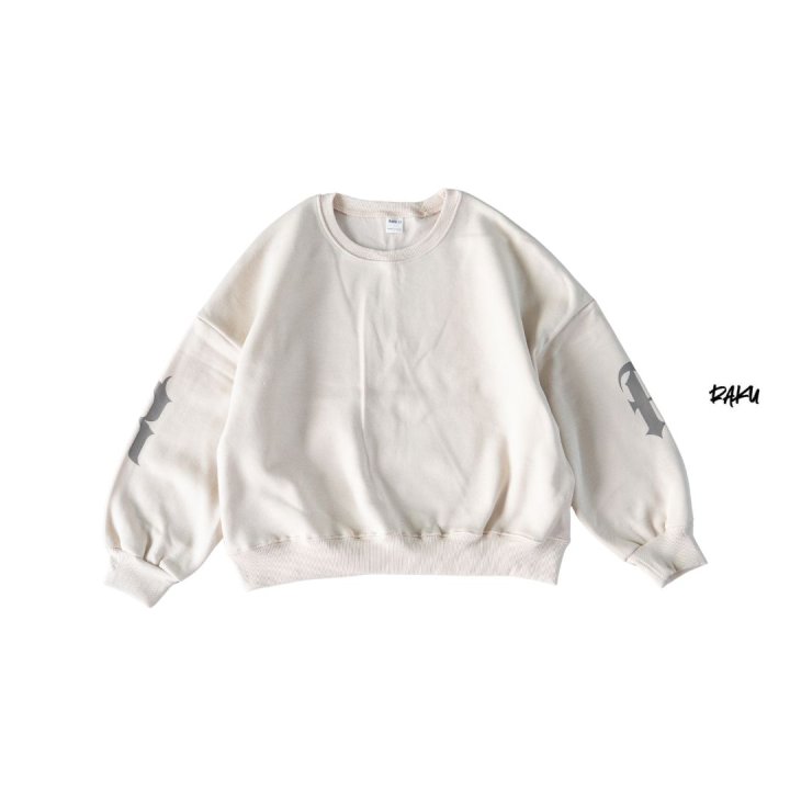 Raku - Korean Children Fashion - #kidsshorts - Letter Sweatshirt - 2