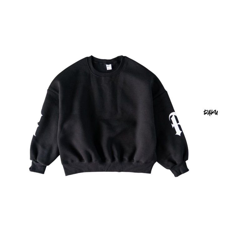 Raku - Korean Children Fashion - #kidsstore - Letter Sweatshirt - 4