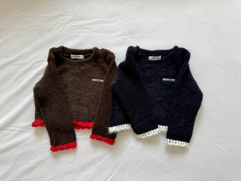 Ramijini - Korean Children Fashion - #childrensboutique - Boucle Knit Tee