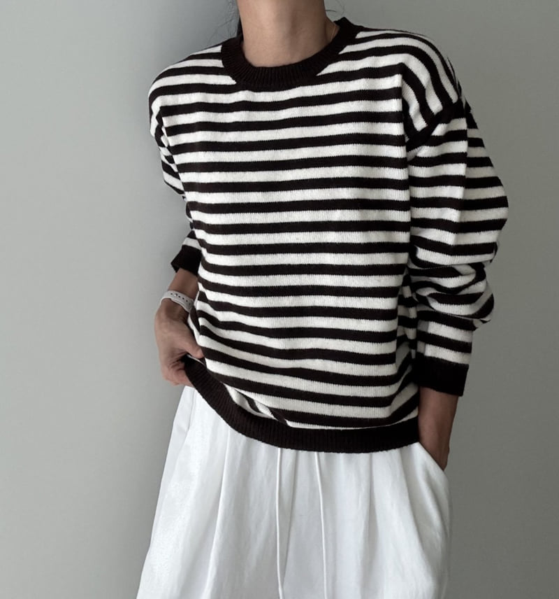 Ripple - Korean Women Fashion - #momslook - Daniel Stripe Knit - 12