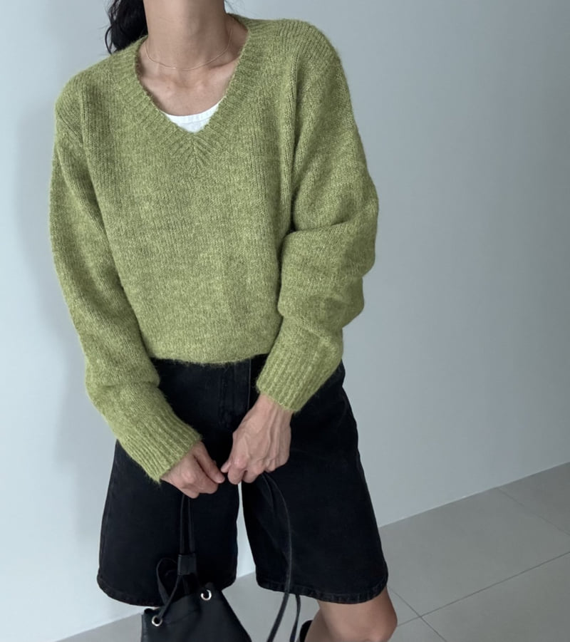 Ripple - Korean Women Fashion - #momslook - Beaver V Knit - 9