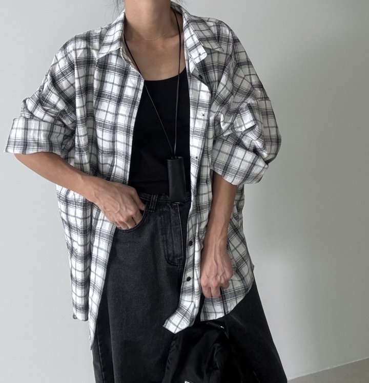 Ripple - Korean Women Fashion - #momslook - Lusk Check Shirt - 10