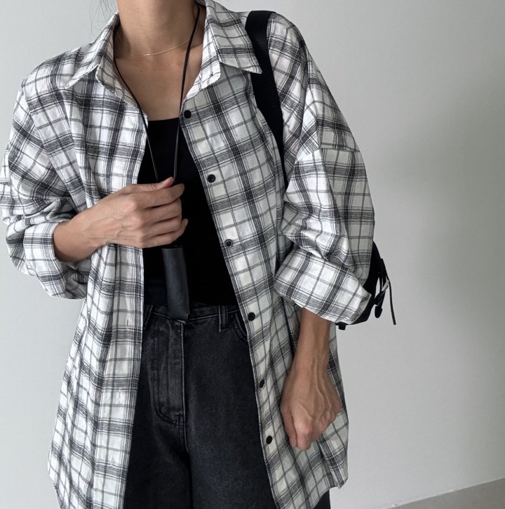 Ripple - Korean Women Fashion - #momslook - Lusk Check Shirt - 8