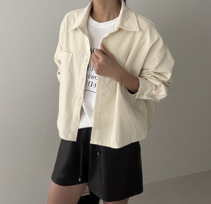 Ripple - Korean Women Fashion - #momslook - Care Corduroy Shirt - 11