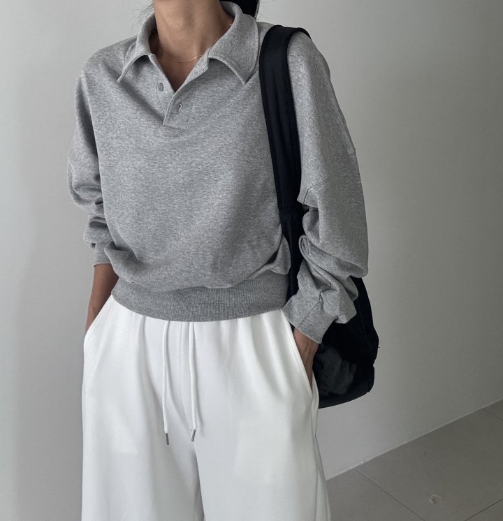 Ripple - Korean Women Fashion - #momslook - Wow Collar Sweatshirt
