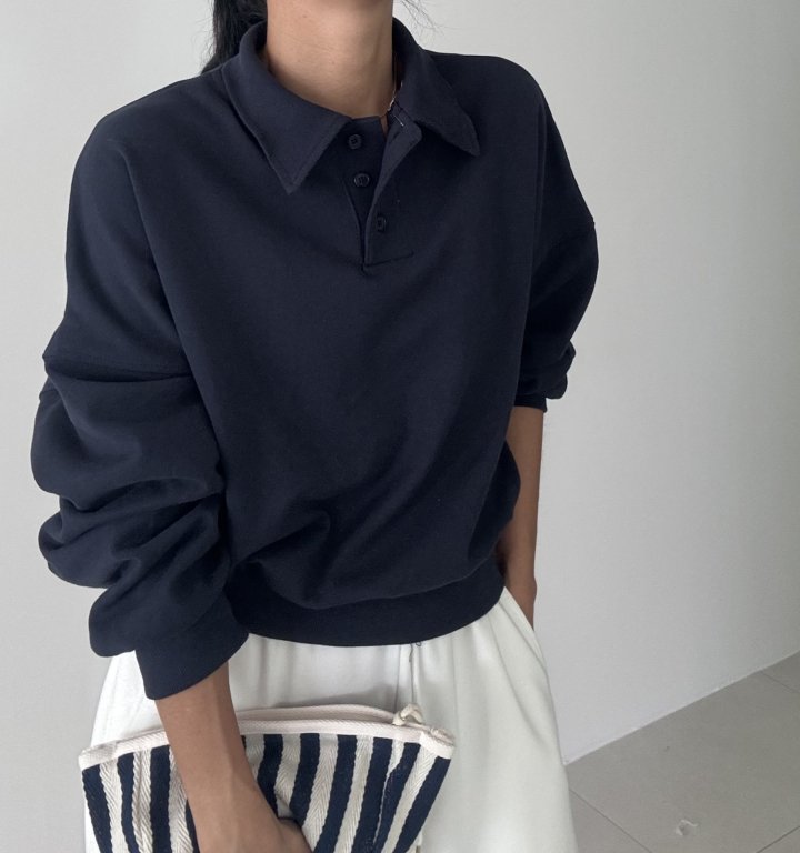 Ripple - Korean Women Fashion - #momslook - Wow Collar Sweatshirt - 11