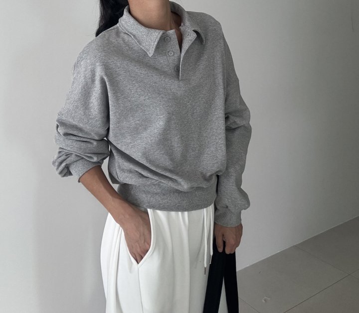 Ripple - Korean Women Fashion - #momslook - Wow Collar Sweatshirt - 3
