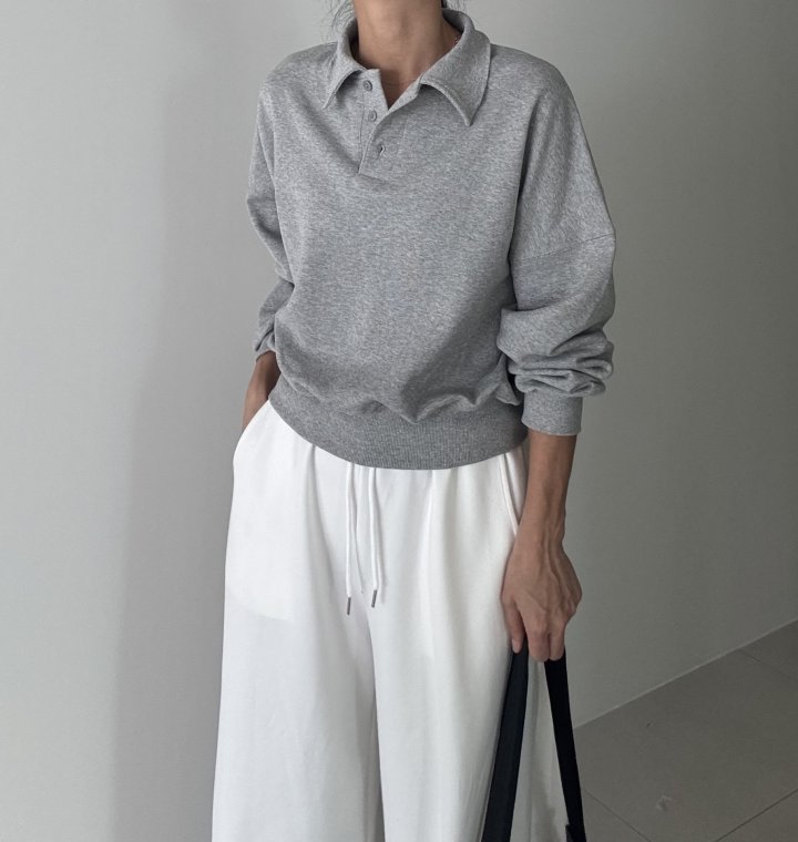 Ripple - Korean Women Fashion - #momslook - Wow Collar Sweatshirt - 5