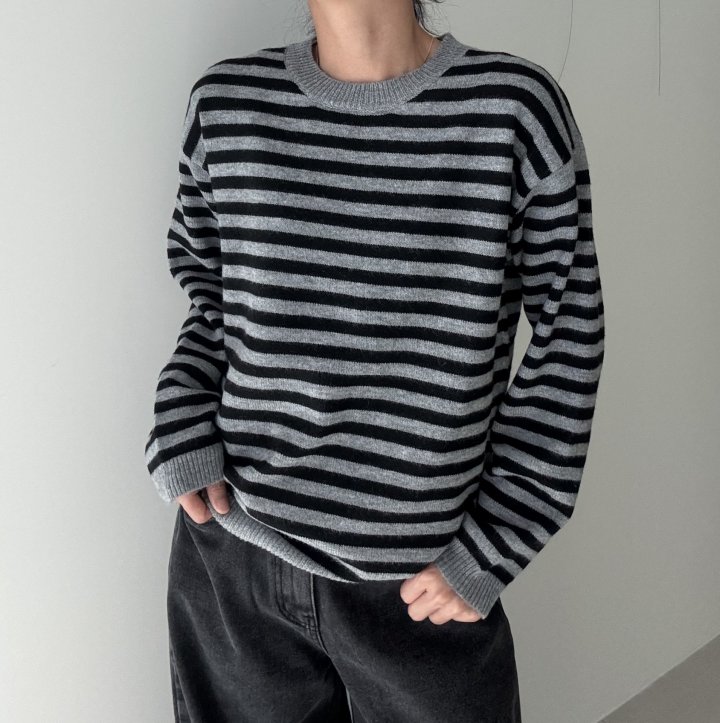 Ripple - Korean Women Fashion - #romanticstyle - Daniel Stripe Knit - 6