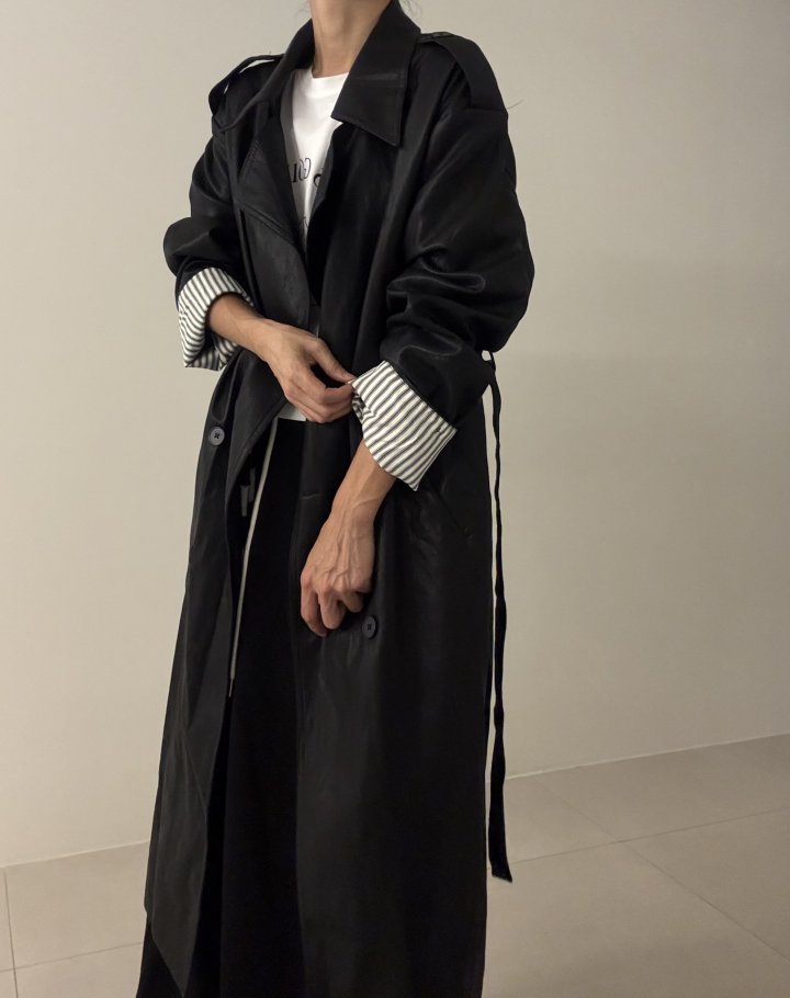 Ripple - Korean Women Fashion - #romanticstyle - Peace Trench Coat - 9