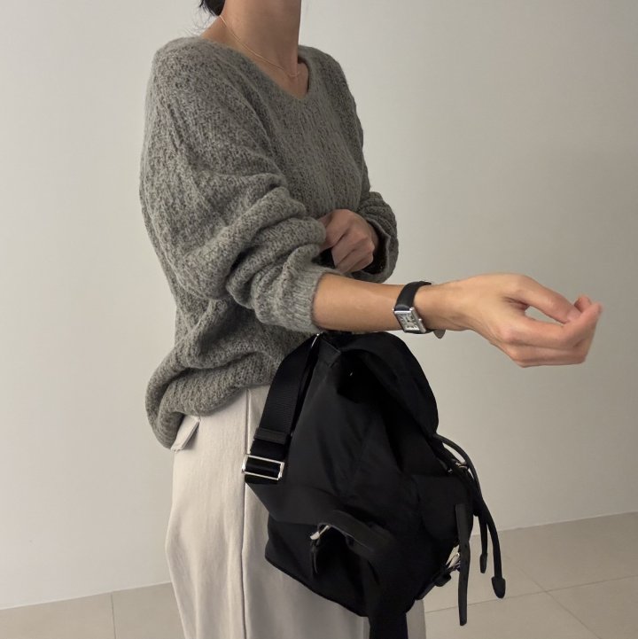 Ripple - Korean Women Fashion - #shopsmall - Nikki V Neck Knit - 8