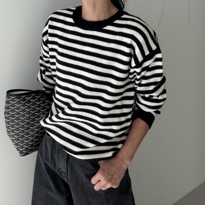 Ripple - Korean Women Fashion - #thatsdarling - Daniel Stripe Knit - 8