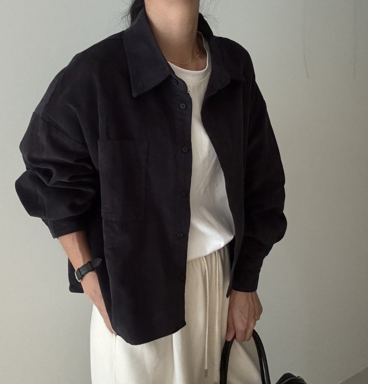 Ripple - Korean Women Fashion - #thatsdarling - Care Corduroy Shirt - 4