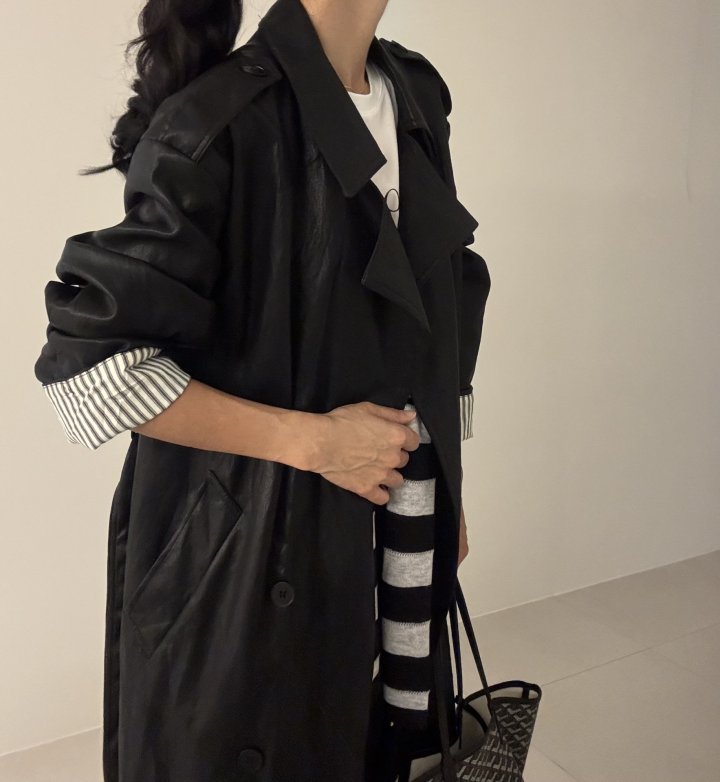 Ripple - Korean Women Fashion - #vintagekidsstyle - Peace Trench Coat - 6