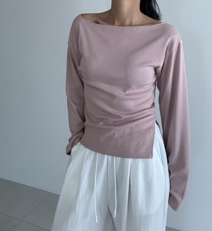 Ripple - Korean Women Fashion - #vintagekidsstyle - Slit Tee