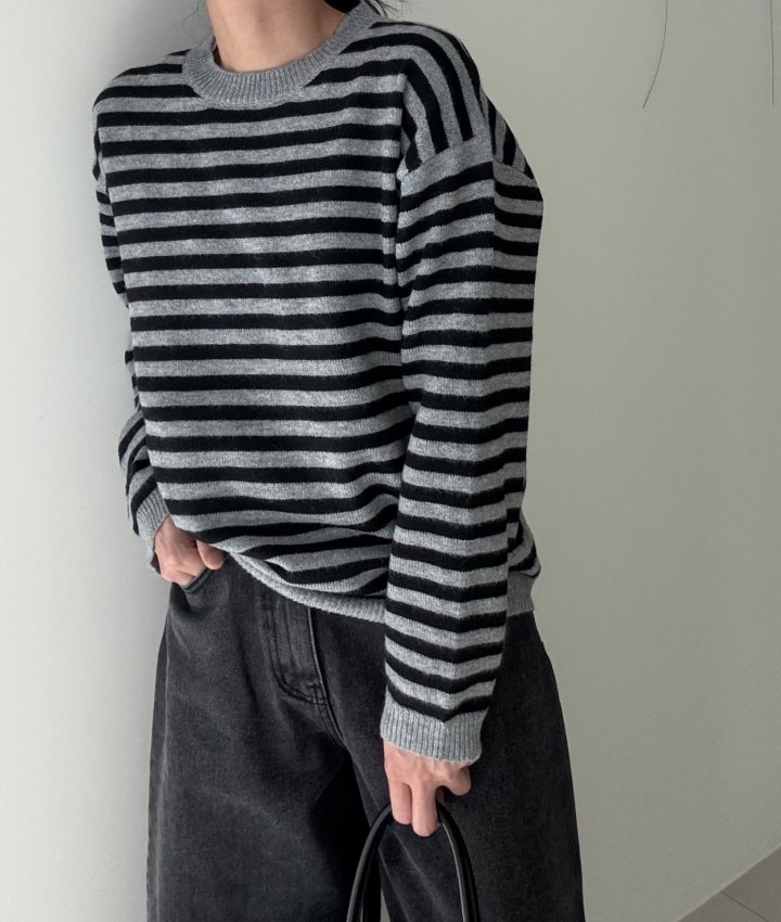 Ripple - Korean Women Fashion - #womensfashion - Daniel Stripe Knit