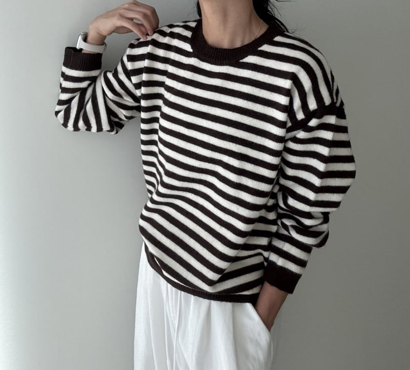 Ripple - Korean Women Fashion - #womensfashion - Daniel Stripe Knit - 11