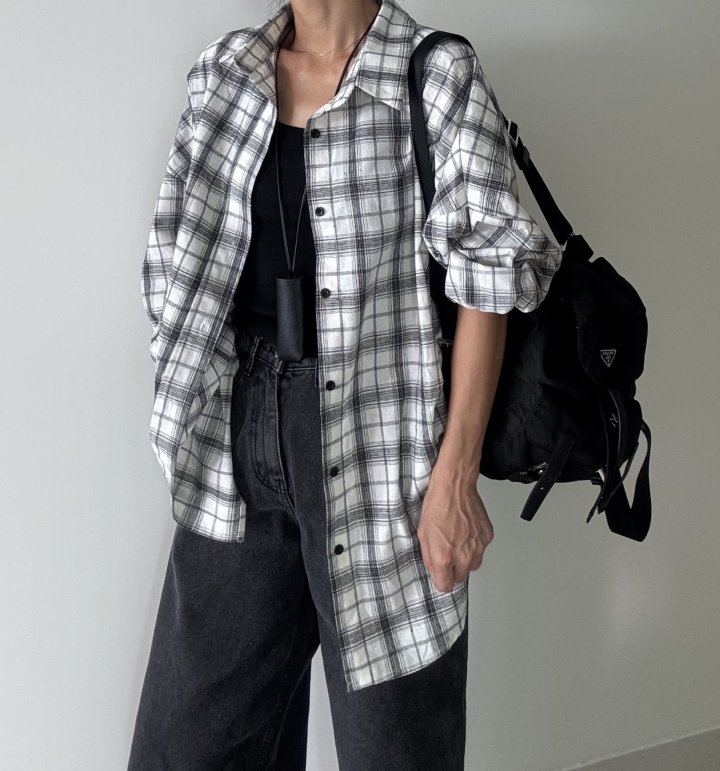 Ripple - Korean Women Fashion - #womensfashion - Lusk Check Shirt - 7