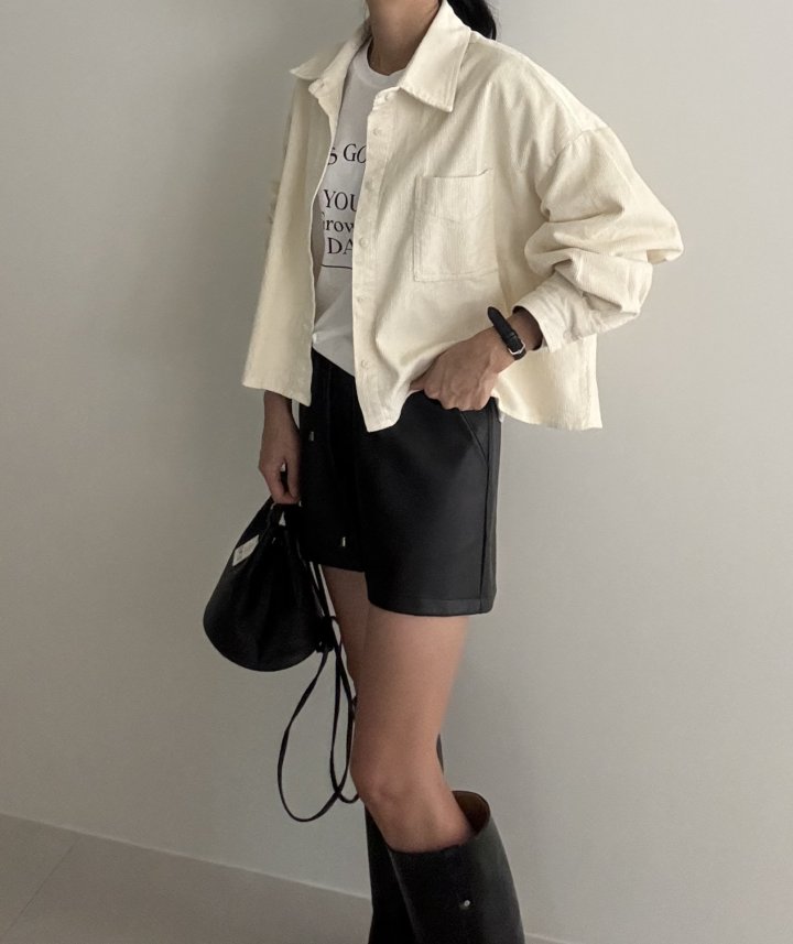 Ripple - Korean Women Fashion - #womensfashion - Care Corduroy Shirt - 12