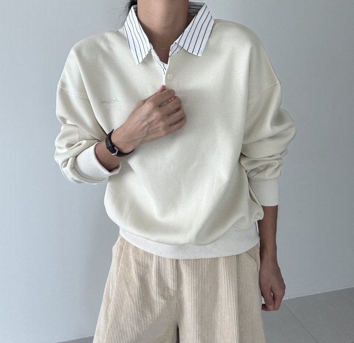 Ripple - Korean Women Fashion - #womensfashion - Ed Collar Sweatshirt - 11
