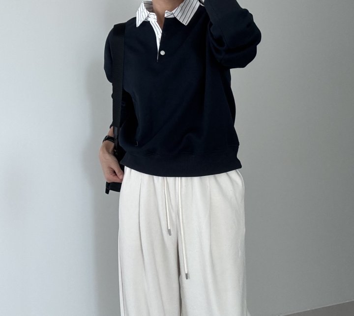 Ripple - Korean Women Fashion - #womensfashion - Ed Collar Sweatshirt - 5