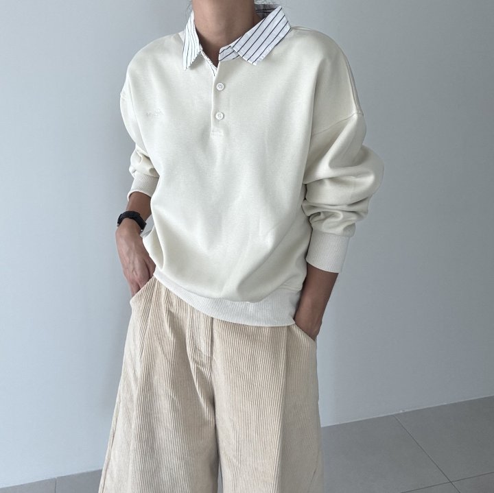 Ripple - Korean Women Fashion - #womensfashion - Ed Collar Sweatshirt - 9