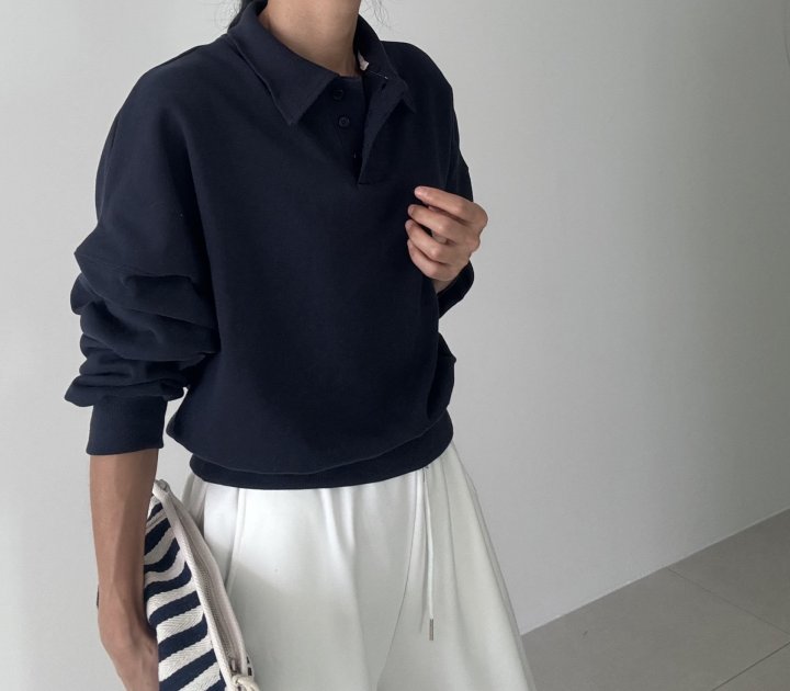 Ripple - Korean Women Fashion - #womensfashion - Wow Collar Sweatshirt - 10