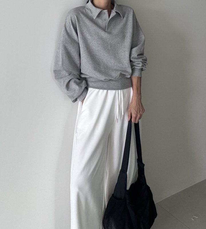 Ripple - Korean Women Fashion - #momslook - Wow Collar Sweatshirt - 4