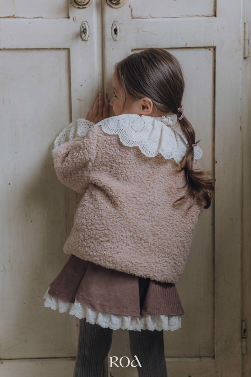 Roa - Korean Children Fashion - #kidzfashiontrend - Fleece Lace Jacket - 4