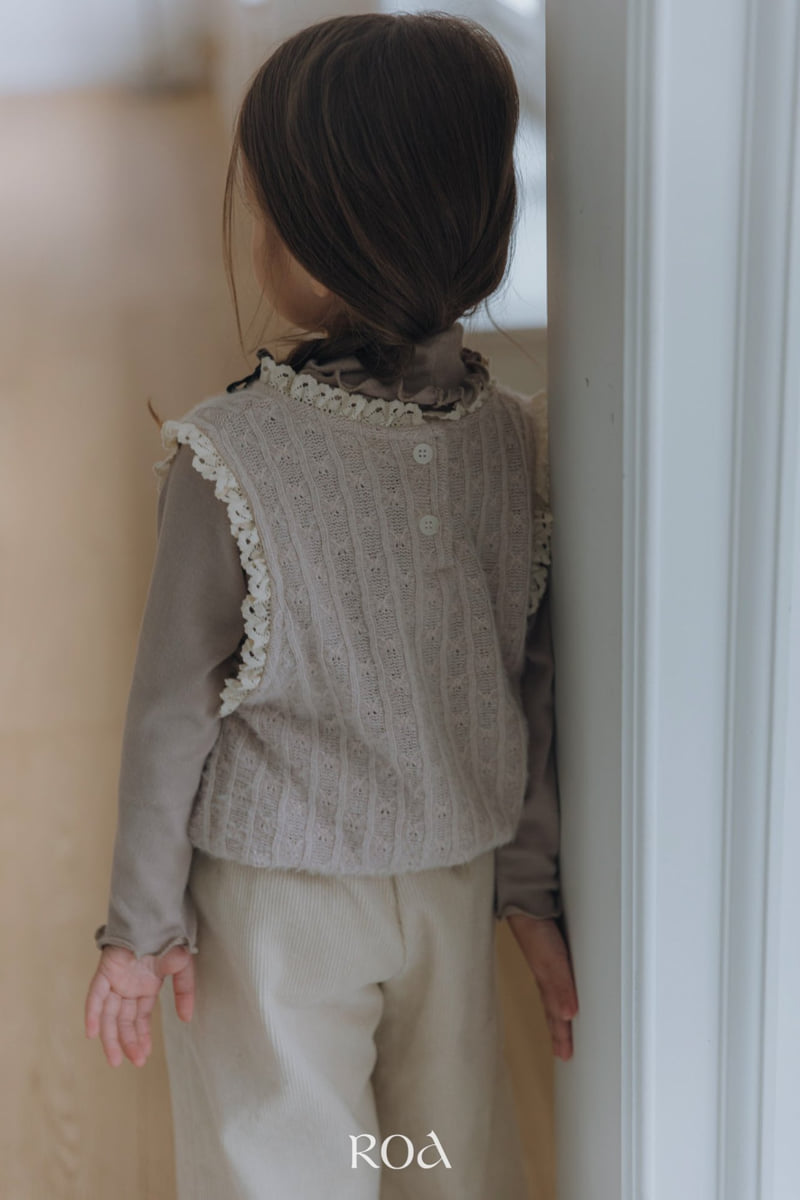 Roa - Korean Children Fashion - #Kfashion4kids - Knit Lace Vest - 8