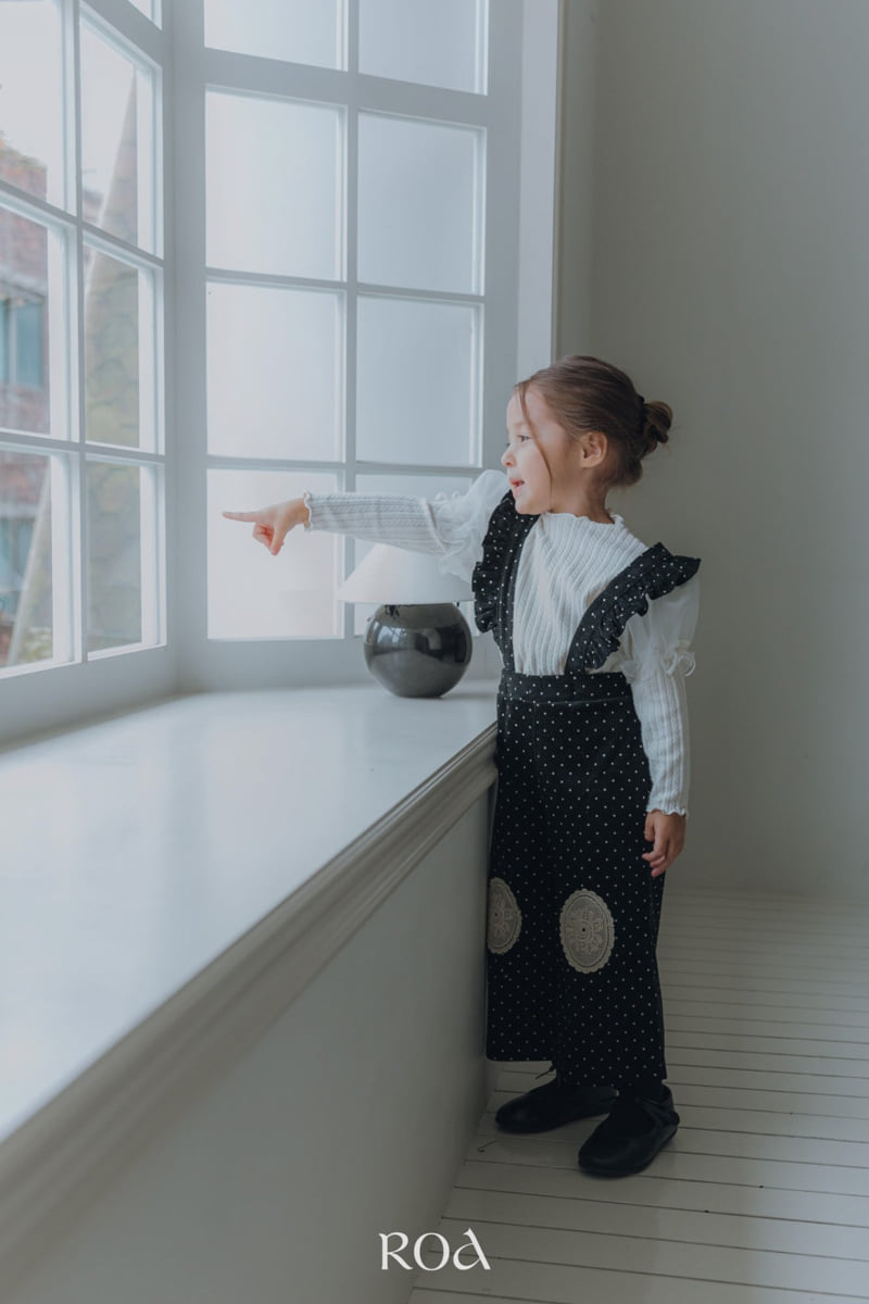 Roa - Korean Children Fashion - #childofig - Frill Suspender Pants - 7