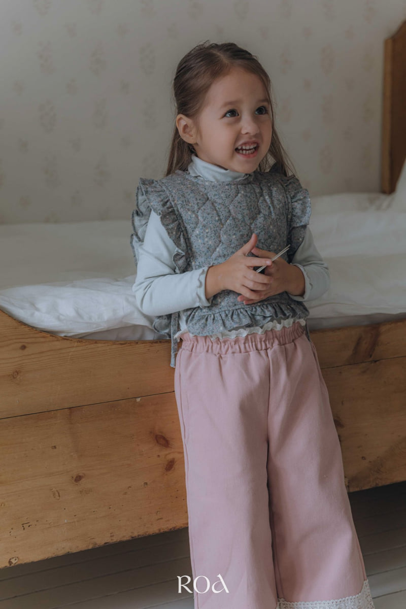 Roa - Korean Children Fashion - #childrensboutique - Hem Lace Pants - 10