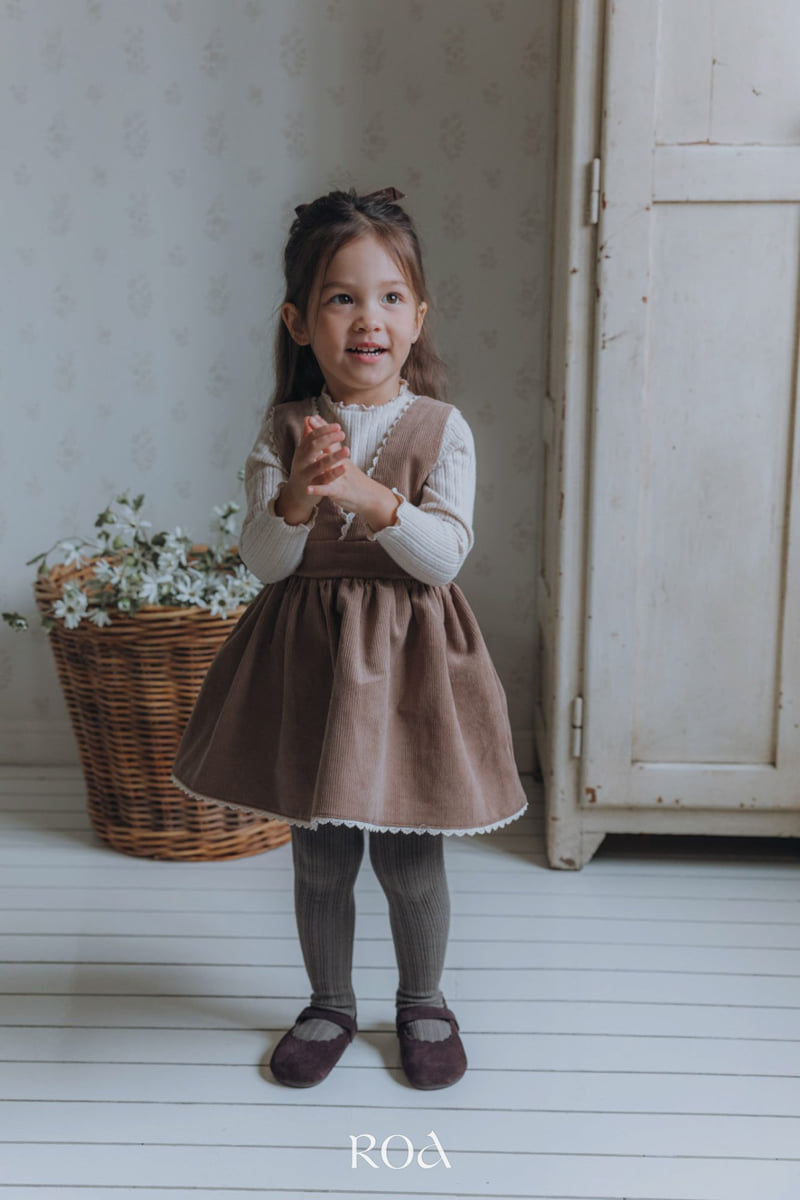 Roa - Korean Children Fashion - #childofig - Lace Strap Suspender Skirt - 4