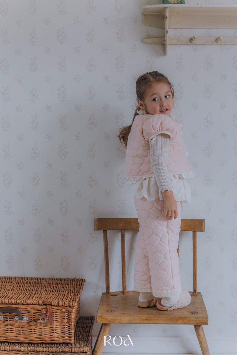 Roa - Korean Children Fashion - #designkidswear - Quilted Lace Pants - 12