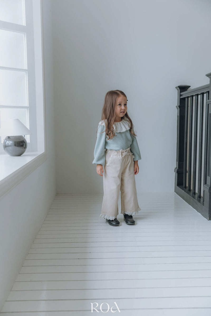 Roa - Korean Children Fashion - #designkidswear - Pleated Lace Tee - 3