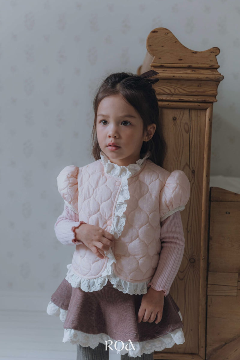 Roa - Korean Children Fashion - #discoveringself - Quilted Lace Vest