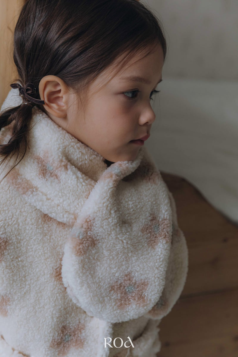 Roa - Korean Children Fashion - #discoveringself - Flower Jacquard Muffler