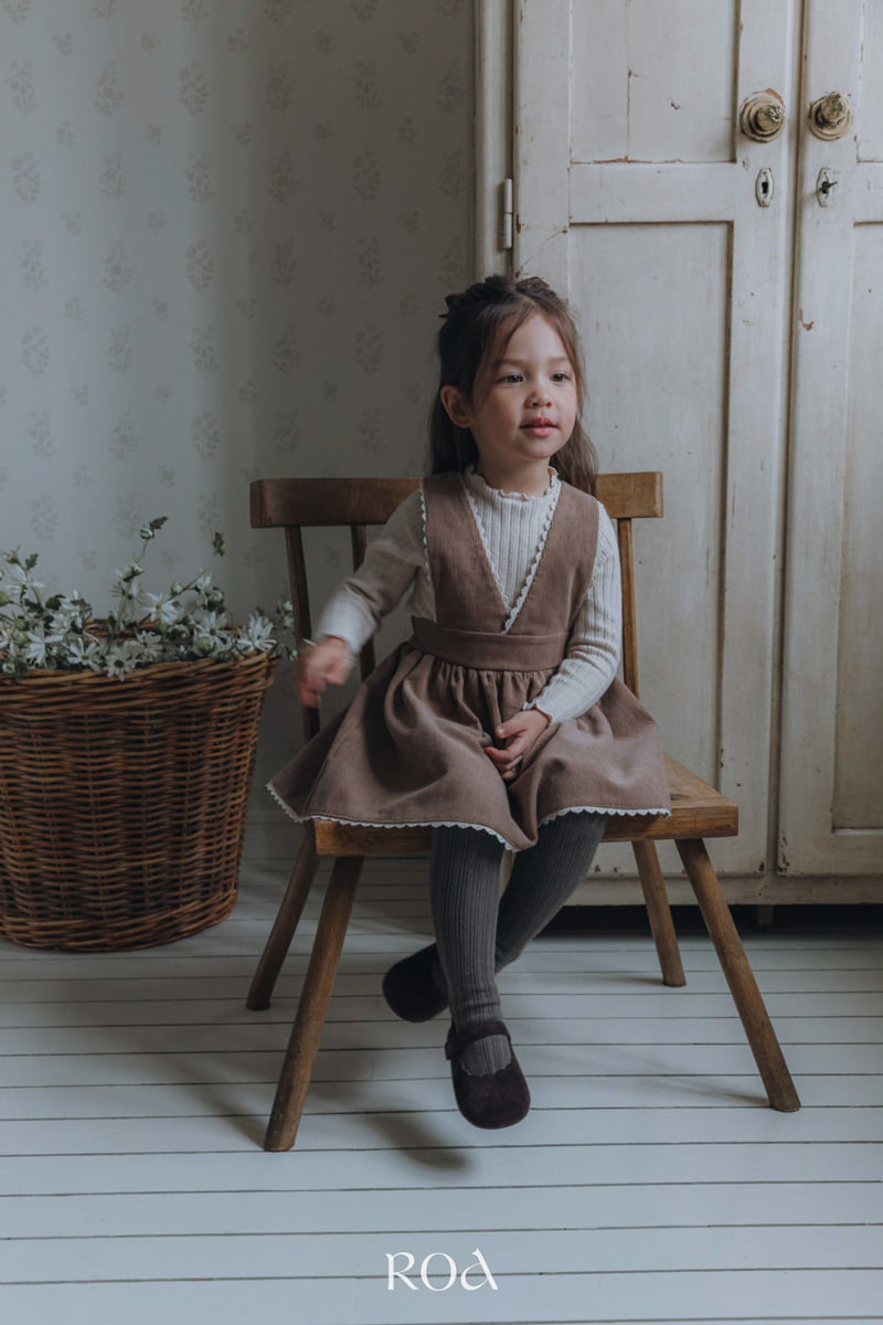 Roa - Korean Children Fashion - #discoveringself - Lace Strap Suspender Skirt - 6