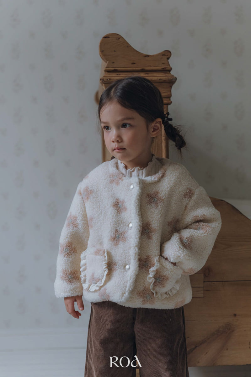 Roa - Korean Children Fashion - #fashionkids - Flower Jacquard Jacket - 8